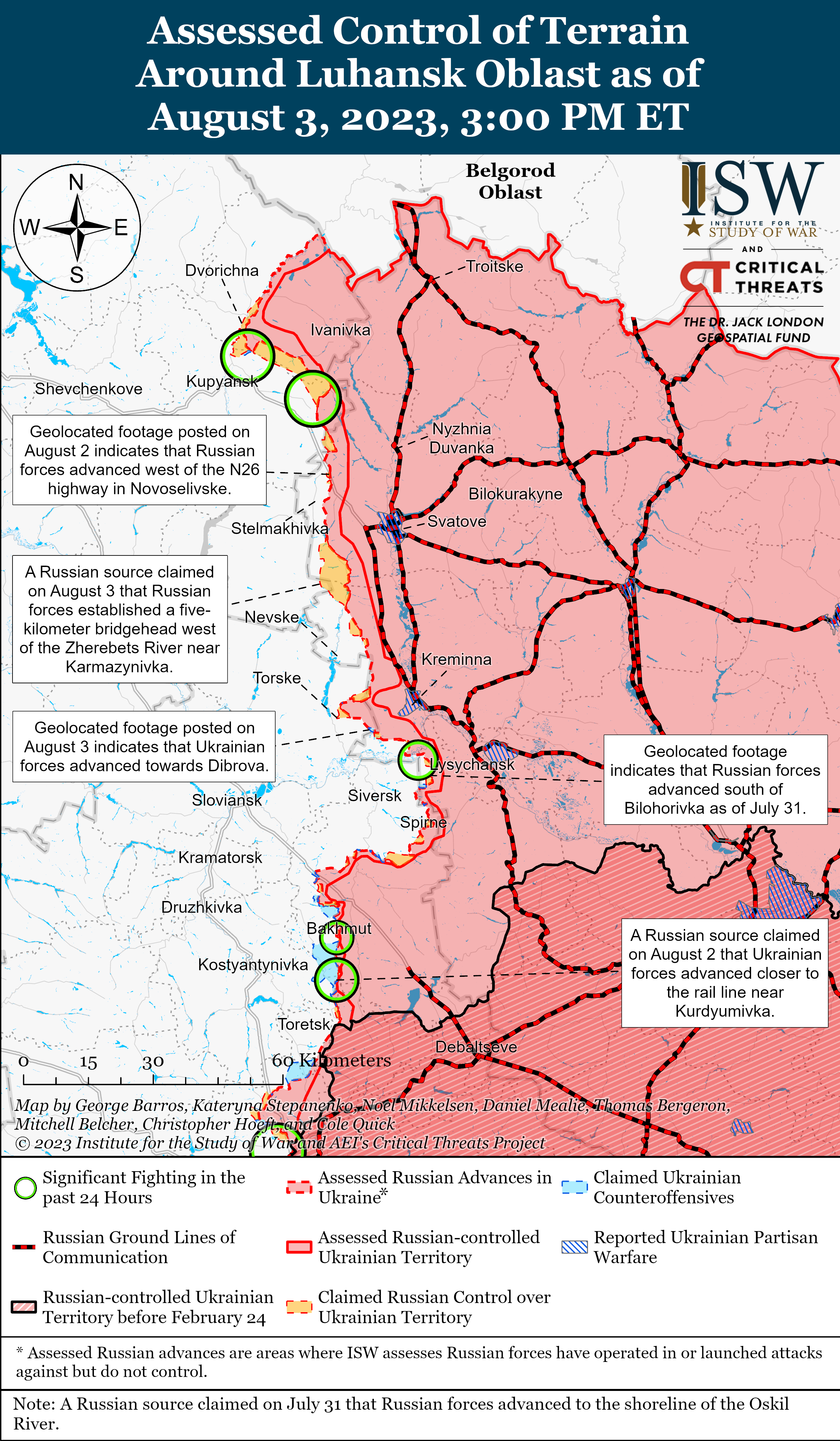 Russia-Ukraine war: ISW battle map as of August 4th